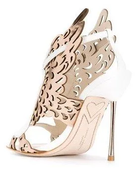 Metallic Parisa Laser-cut Wing Pump - Black or White