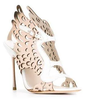 Metallic Parisa Laser-cut Wing Pump - Black or White