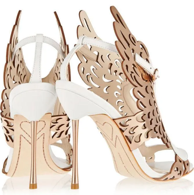 Metallic Parisa Laser-cut Wing Pump - Black or White
