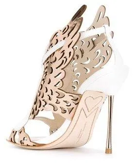 Metallic Parisa Laser-cut Wing Pump - Black or White