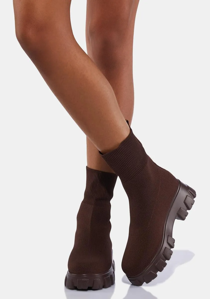Mocha Take It Down Stretch Boots