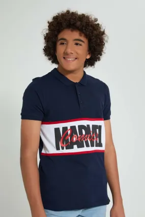 Navy Marvel Polo Shirt