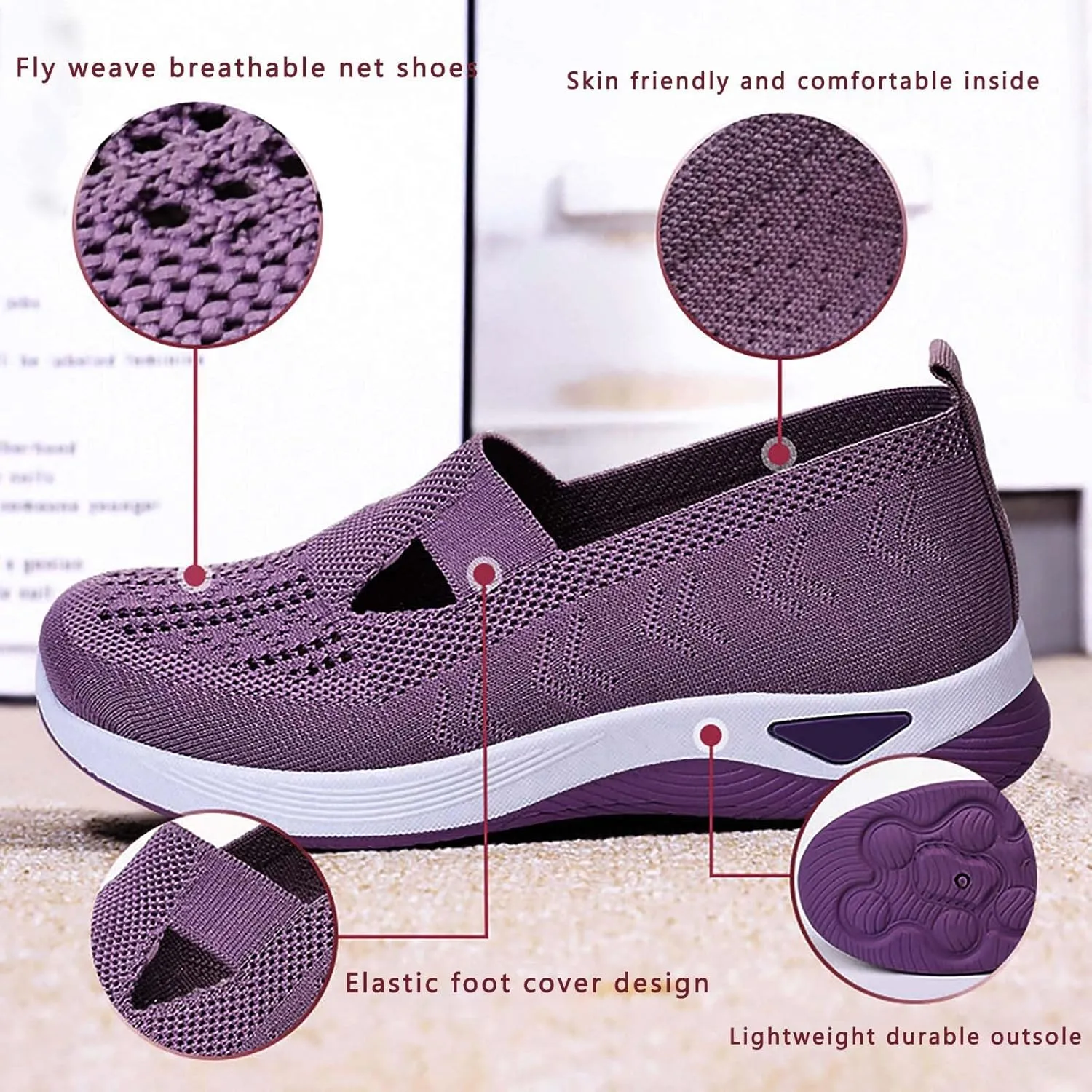 Orthopedic Shoes for Women 2025 New Women's Woven Non Slip Work Shoes Women Lether Casual Shoes Trendy Men's Fashion Sneakers Waterproof Tennis Shoe Loafers Dress Shoe