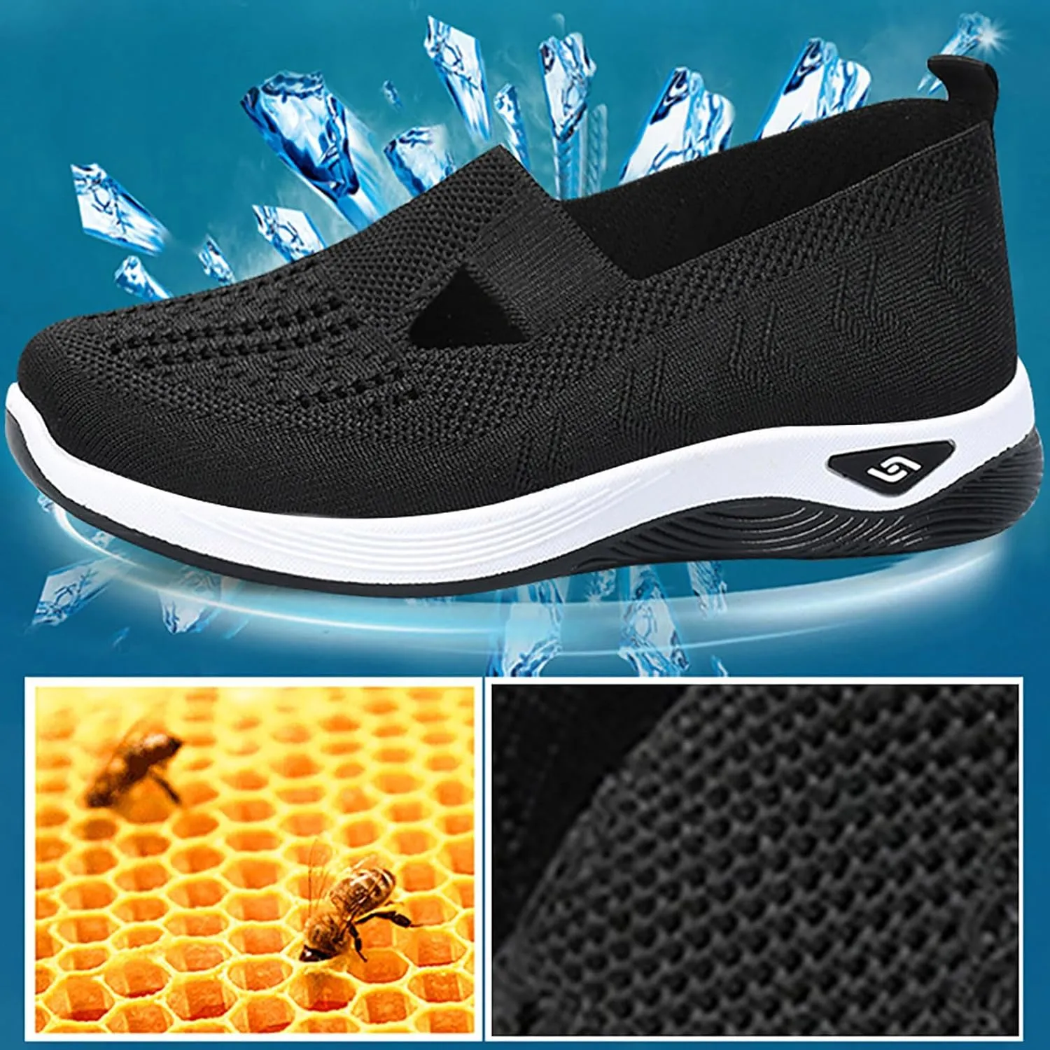 Orthopedic Shoes for Women 2025 New Women's Woven Non Slip Work Shoes Women Lether Casual Shoes Trendy Men's Fashion Sneakers Waterproof Tennis Shoe Loafers Dress Shoe