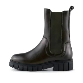 Rebel chelsea støvle læder - KHAKI