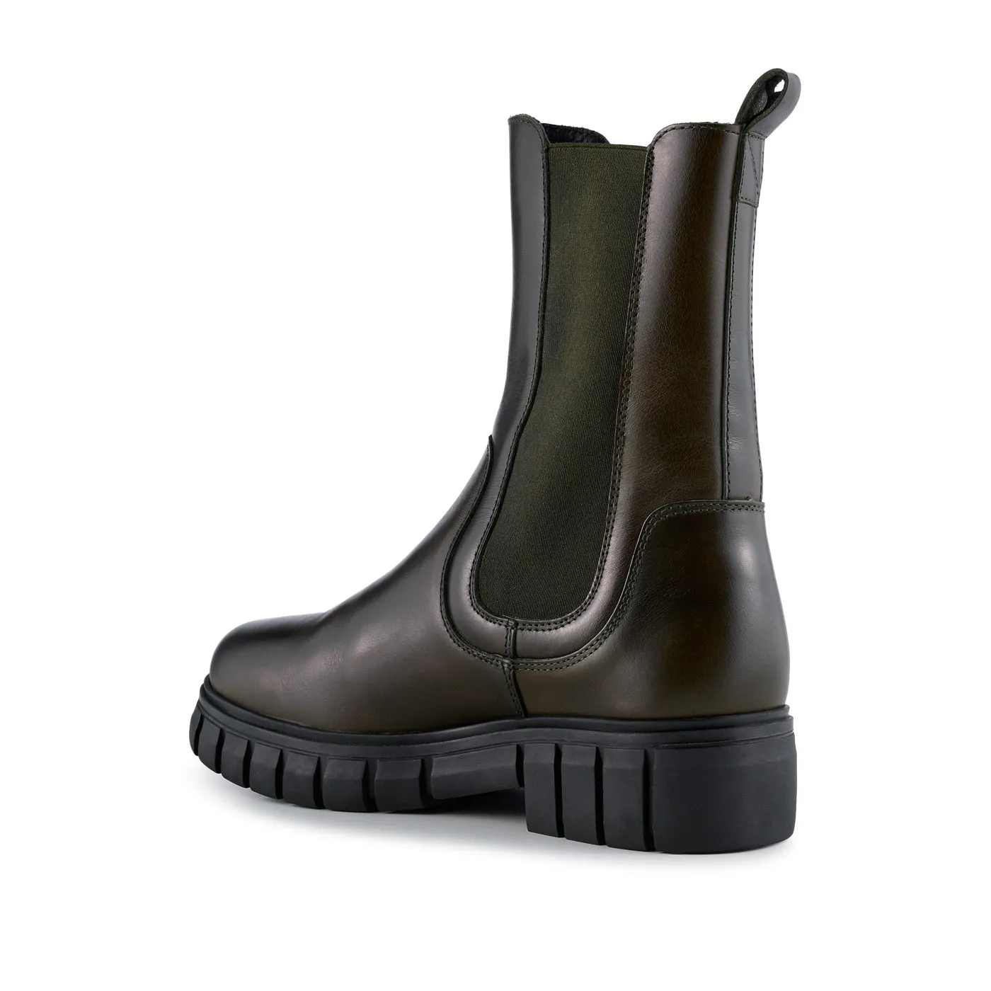 Rebel chelsea støvle læder - KHAKI