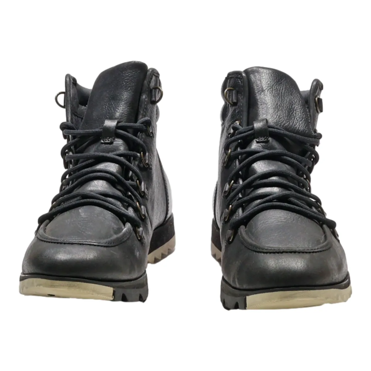 SOREL Hiking Boots Black Leather Womens UK 8