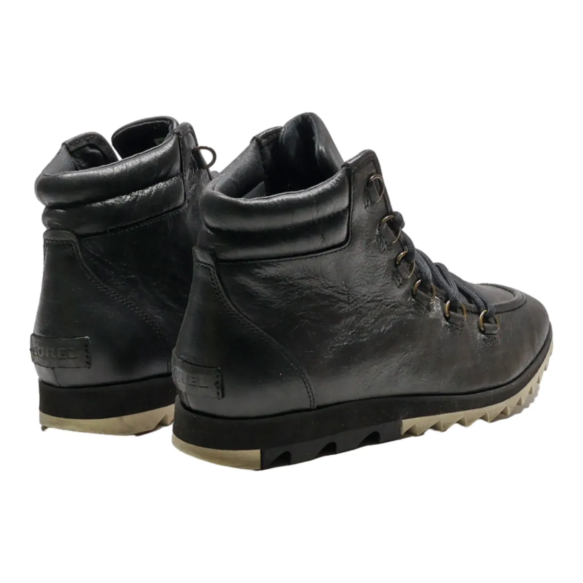 SOREL Hiking Boots Black Leather Womens UK 8