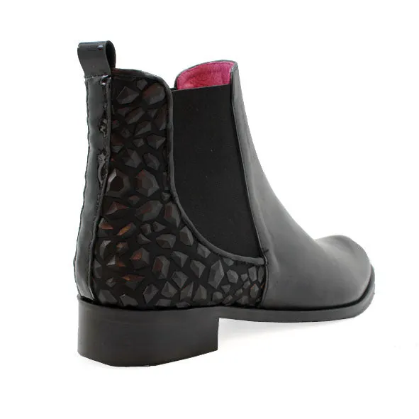 Last Pair Sale! Taille Chelsea Boots in Black Hexagon - Sizes 38 and 41 Available!