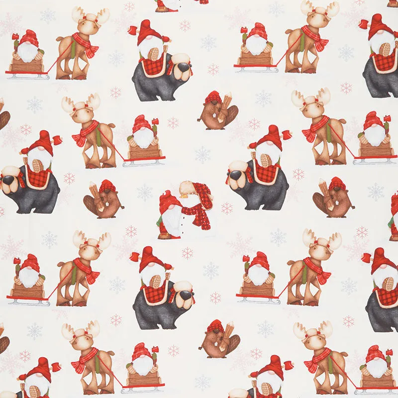 Timber Gnomies - Woodland Gnomes Cream Yardage