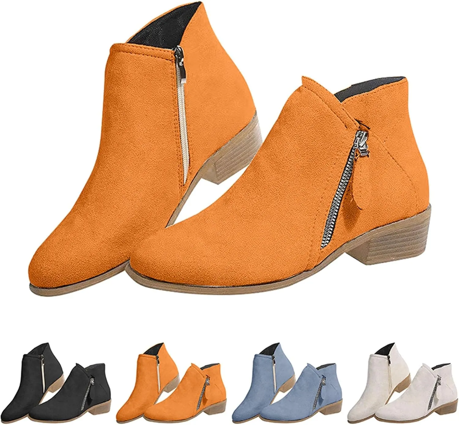 Wedge Ankle Boots Botas De Mujer Dress Ankle Boots for Women Ankle Booties for Women 2024 Ankle Boots Wedge Heel Light Grey Ankle Boots for Women