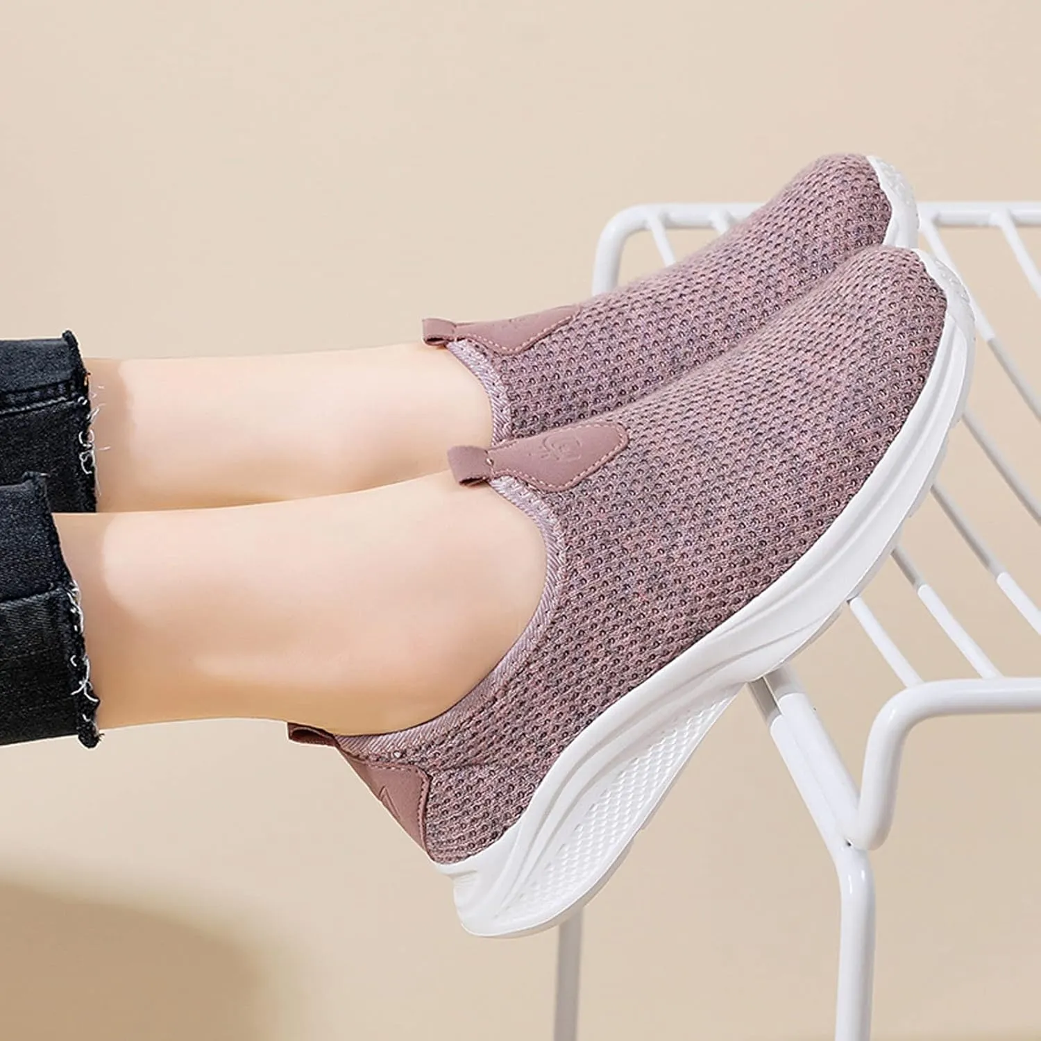 Womens Non Slip Work Shoes Slip On Water Resistant Slip On Shoes Women Food Service Men's Casual Dress Shoes Fashion Sneakers 2025 White Tennis Shoe Loafers Shoe